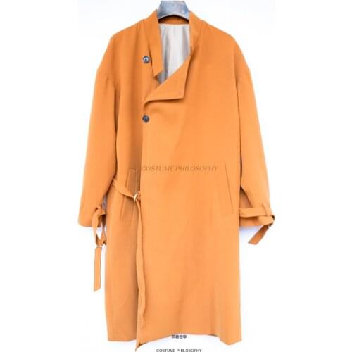 S-6XL!!! Original design of the mens loose wind clothes 2018 custom style of the collar and shoulders show clothes