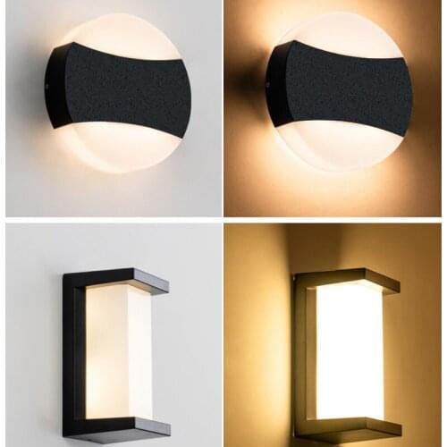 Outdoor Waterproof Porch Light LED Modern Minimalist Exterior Wall Lamp For Courtyard Terrace Balcony Staircase Indoor Lighting