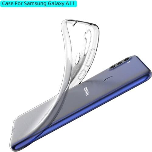 TPU Clear Case for Samsung A11 Transparent Soft TPU Clear Shockproof Phone Back Cover for Samsung Galaxy A11 Protection Case