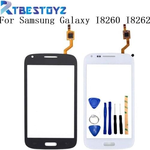 RTBESTOYZ 4.3" Touch Screen Digitizer For Samsung Galaxy Core GT i8260 i8262 i8268 DUOS Sensor Outer Glass Lens Panel