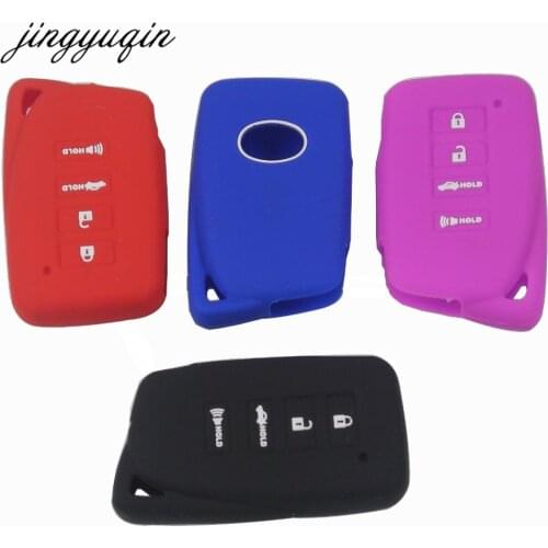 Jingyuqin Keyless Silicone Case for Toyota LEXUS GS-350 GS-450h ES-300h ES-350 Remote Smart Key Fob Entry Cover 4 Buttons