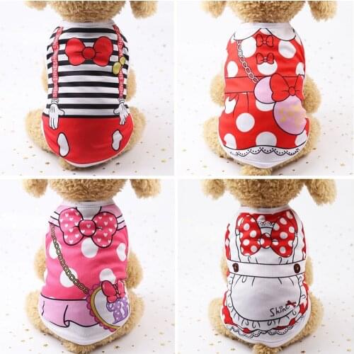 Cute little Pet Dog Clothes Summer or Spring Puppy Pet Clothing For Dog Vest Shirt Dogs Pets Clothing toy poodle Chihuahua Yorks