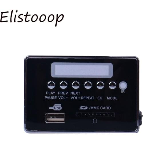 Elistooop USB FM Aux Radio Bluetooth MP3 Decoder Board Module Car USB MP3 Player Integrated Remote Control USB FM Aux Radio