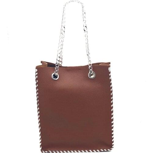 Women Casual Chain Shoulder Strap Bag Coffee PLC1002
