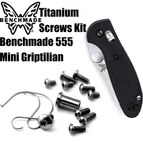 1 Set Custom Made Titainum Alloy Screws Hardware Kit for Benchmade 555 556 557 Mini Griptilian