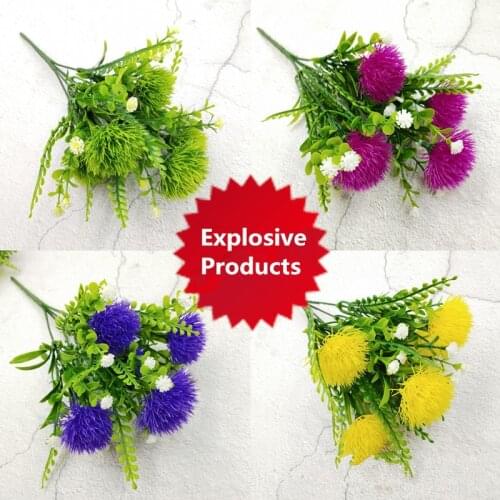 1pc Water Grass Chrysanthemum Artificial Flowers Plastic Fake Plants for Home Garden Decoration