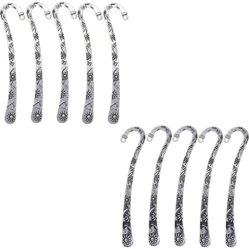 10sets Daisy Bookmarks Book Mark Labels With Hook Jewelry Metal Findings DIY