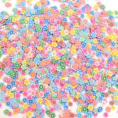 1000Pcs Mixed Flower Clay Beads Decoration Crafts Flatback Cabochon Scrapbooking Fit Phone Embellishments Diy Accessories