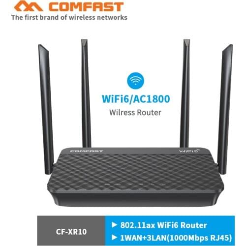 1800Mbps WiFi 6 Router Smart Dual Band WiFi 6 802.11ax Wireless Gaming Routers with 4 Gigabit Port 4 Antennas for home office