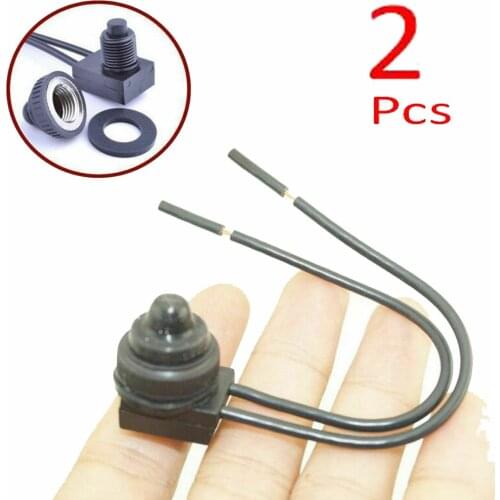 2 x 12V Waterproof Push-Button On-Off Switch & 10cm Leads For Car ATV led lights