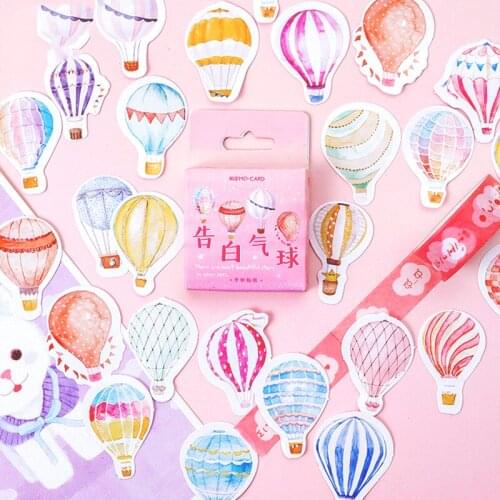 46pcs Nice Balloon Stickers Set 40mm Mini Color Balloons Decoration Sticker Adhesive Seal Paste Diary Album Letter Gift F422