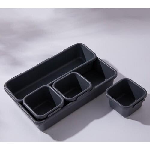 8pcs Drawer Storage Box Kitchen Room Drawer Separate Organizer Holder Make Up Brush Sundries Knife Fork Classified Storage Tool