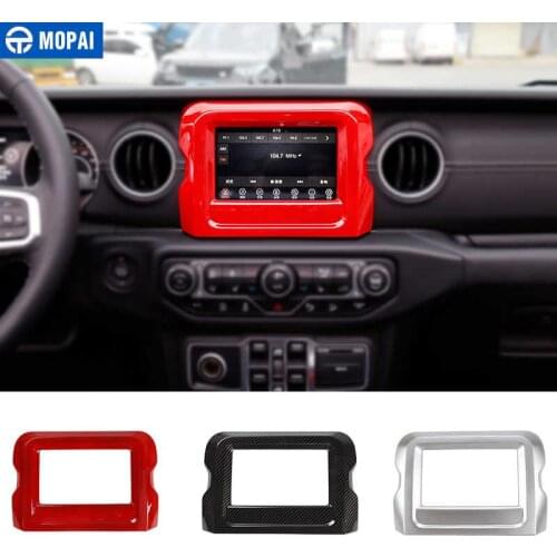 MOPAI 7 Inches Car GPS Navigation Cover Decoration Stickers Accessories for Jeep Wrangler JL 2018+ for Jeep Gladiator JT 2018