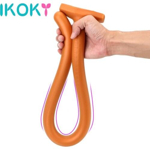 IKOKY 40/50/60/70CM Prostata Massage Large Dildo Masturbation Butt Plug Super Long Anal Plug Liquid Silicone Super Soft