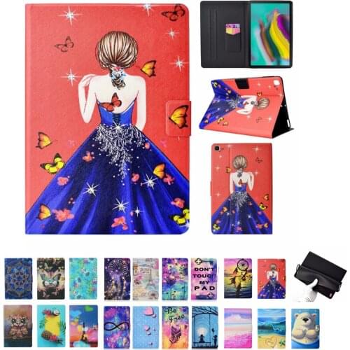 Color painting Tablet Cover For Galaxy Tab A7 Lite 8.7inch 2021 For Samsung SM-T225 SM-T220 Flap Leather shockproof Shell Funda