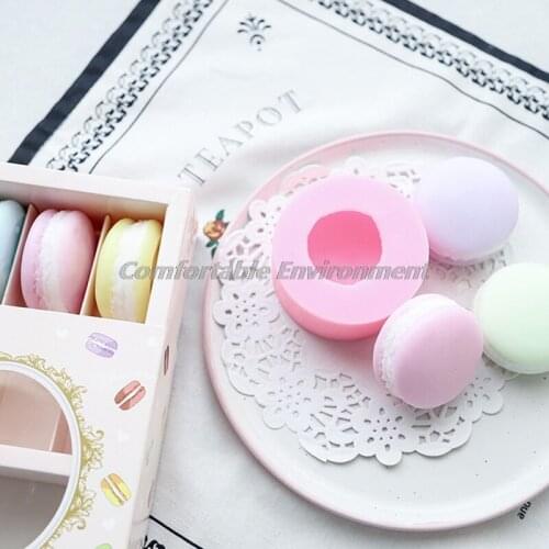 DIY Candle Moulds For Candle Making Dessert Macaron Muffin Cup Cake Silicone Mould Fondant Moulds Baking Accessories