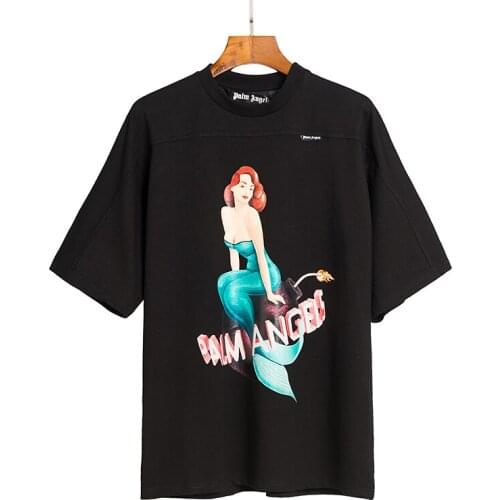 Palm Angels printed round neck cotton street hip-hop couple short-sleeved T-shirt 3265847