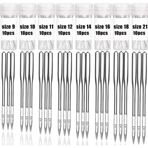 Nonvor 80 Count Sewing Machine Needles Packing 8 Sizes Universal Regular Point for Singer, Brother Sizes Accessorie