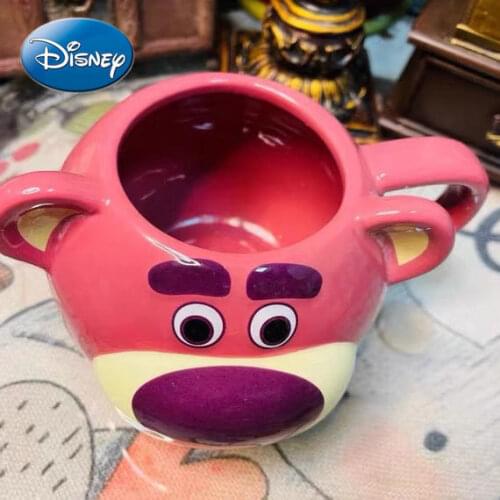 Disney Milk Cup Coffee Cup Collection Cup Ceramic Mug Simple Cute Cartoon Strawberry Bear Large Capacity Water Cup