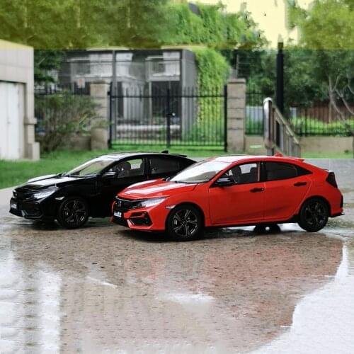 Diecast 1:18 Honda New Civic Hatchback 2020 Alloy Car Model Metal Collection Decorations Boy Toy Ornament Souvenir Display Gift