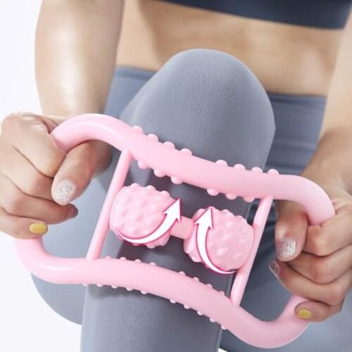 New Yoga Block Floating Massage Roller for Arm Leg Neck Muscle Tissue for Fitness Gym Yoga Pilates Sports 2 Wheel Foam Roller