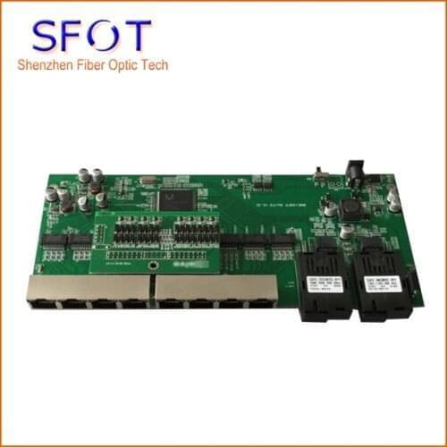 POE reverse Switch board, 8 Port GE Rj45 + 2 GBIC 20km Operational PD switch