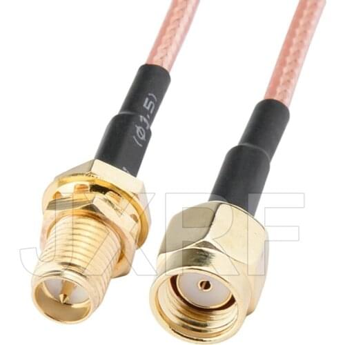 JXRF Connector RP SMA to SMA F female SMA to CRC9 TS9 SMA Extension Coax Jumper Pigtail Cable 15CM RG316 for 3G 4G Modem Router