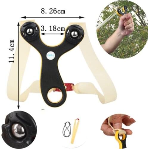 Professional Outdoor Slingshots New Card Ball Flat & Round Rubber Band Pro Catapult