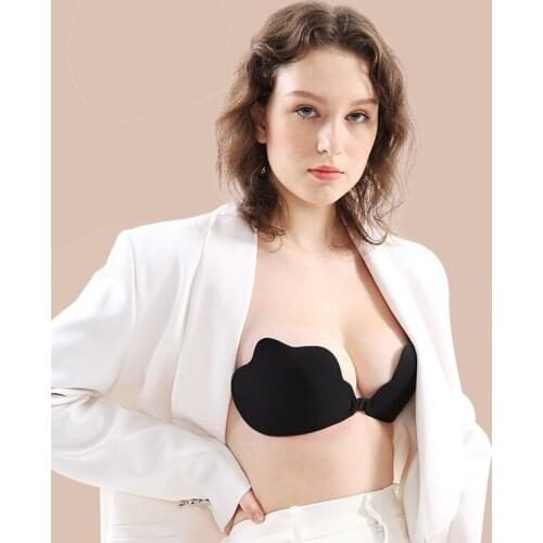 Chest Paste Women Self Adhesive Invisible Bra Pads Strapless Buckle Silicone Chest Stickers Push Up Nipple Gather Lift Bra
