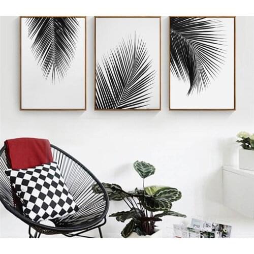 Nordic Tropical Cocos Tree Leaves Landscape Canvas Minimalist Painting Wall Art Poster Print Home Decoration Picture Room Decor