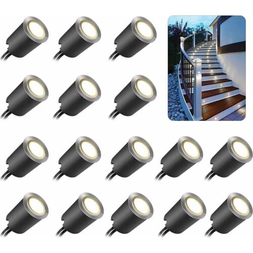 SMY Lighting DC12V Recessed LEDs Deck Lights Outdoor In-ground Lamp Landscape Light for Garden,Yard Steps,Stair,Patio Decoration