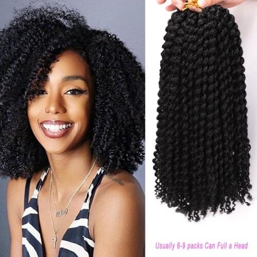 MODERN QUEEN 12" Marley Braids Ombre Synthetic Braiding Hair 24Strands/Pack Crochet Braids Marlybob Jerry Curl Jamaican