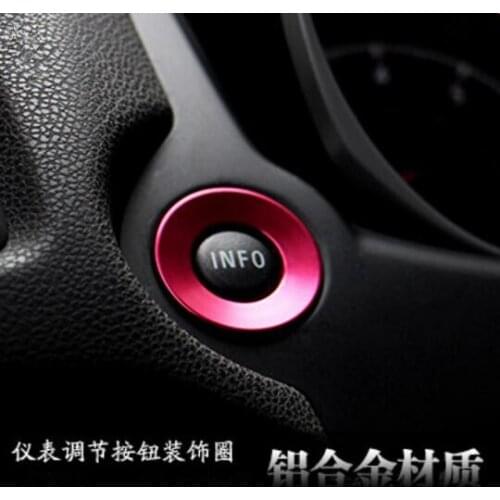 Car styling Aluminium alloy Meter adjustment button decoration ring sticker case For Mitsubishi ASX 2011-2016 auto accessories