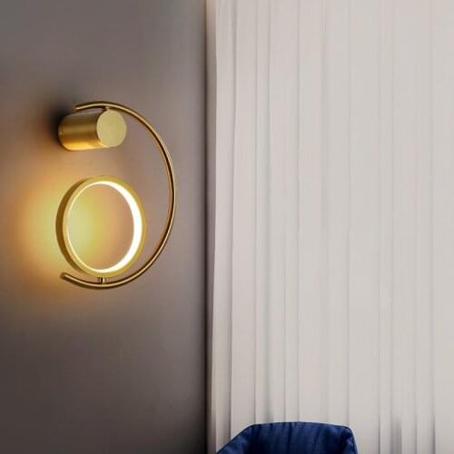 Led wall lamp indoor black and white wall lamp simple art indoor home decoration modern living room corridor bedside