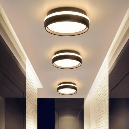 LED Ceiling Lamps modern roofing living room bedroom aisle corridor black ceiling overhead lights Indoor lighting fixture
