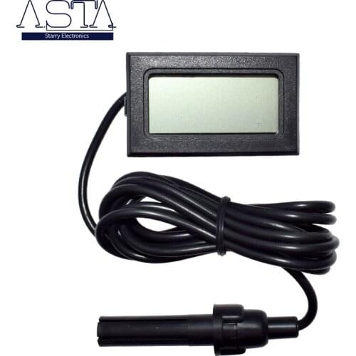 Mini LCD Digital Thermometer Hygrometer Temperature Indoor Convenient Temperature Sensor Humidity Meter Gauge Instruments Cable