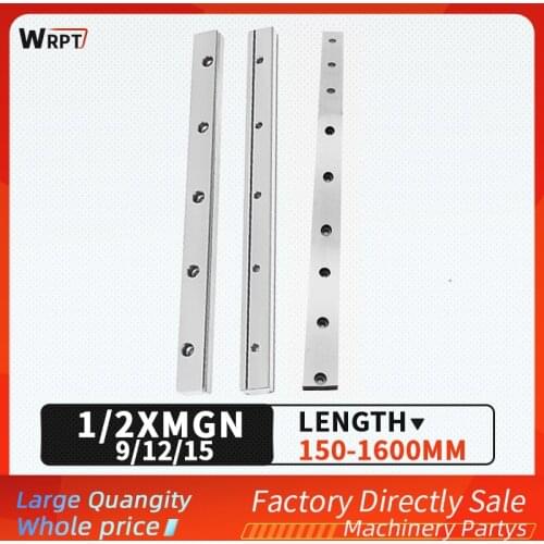 Precision miniature linear guide 1/2PCS MGN9/12/15 linear slide table length=150MM-1600MM