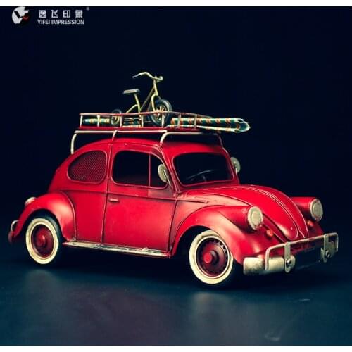 Vintage Beetle Caper Car Model Retro Handmade Metal Crafts Home Decor And Pub/Cafe/Kids Room Decoration Or Birthday Gift