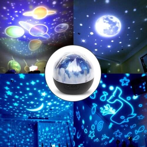 Universe Night Light Projection Lamp Star Cosmos Universe Night Lights For Kids Starry Sky Light LED Projector Rotating Lamp