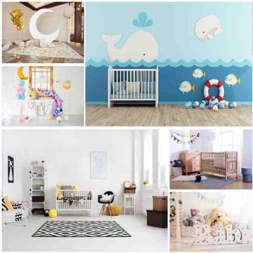 Children Birthday Photography Backdrops 1st Baby Shower Newborn Portrait Photo Background Party Studio Photocalls 21519 HT-08