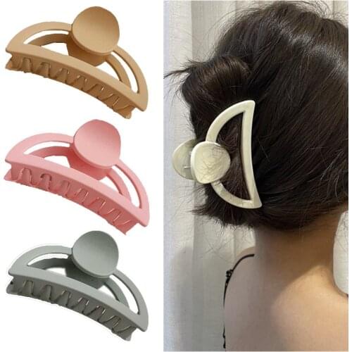 Sweet Solid Color Hair Claws Acrylic Hair Clips Barrette for Women Girls Headband Hair Accessories Headwear заколка для волос
