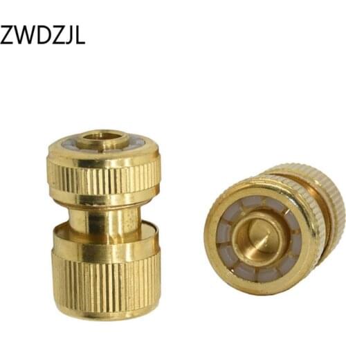 1/2 inch garden hose Quick waterstop Connector Brass Water gun adapter copper irrigation garden hose connector 1pcs