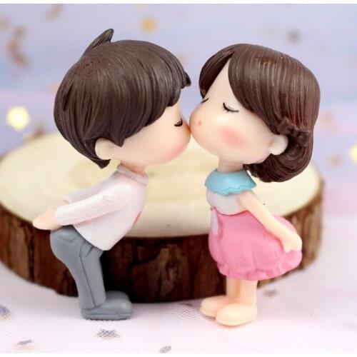 1 Pair Sweety Lovers Couple DIY Craft Toy Micro Landscape World Funny Toys Bonsai Garden Small Ornament Marry Wedding Decoration
