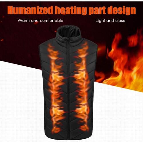 2019 Outdoor Men Electric Heated Vest USB Heating Vest Winter Thermal Camping Hiking Warm Hunting Jacket Motorcycle Part