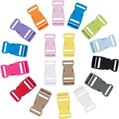 26Pcs 13 Colors Side Quick Release Plastic Buckles, 1 Inch Adjustable Colorful Buckles Plastic Buckle Clips for Pet Collar