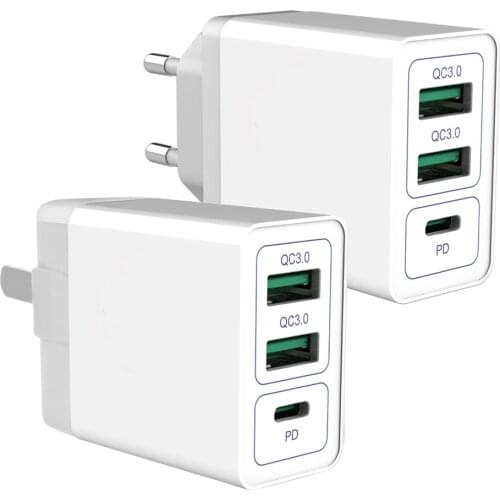 36W Usb C Usb Charger Quick Charger 3.0 EU Adapter Phone Charging For iPhone 11 Samsung S9 Huawei SCP QC3.0 QC C PD Fast Charger