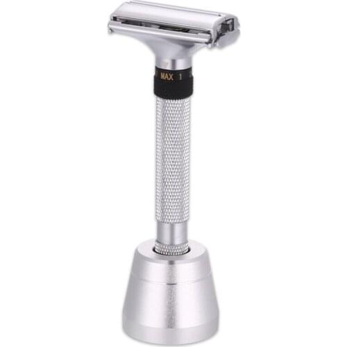 7 Files Brass Adjustable Razors Set Manual Double Edge Safety RazorMetal Classic Shaver Kit with 5 Blades