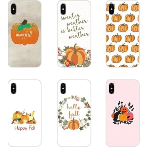 Accessories Phone Cases Covers For Samsung Galaxy A3 A5 A7 A9 A8 Star A6 Plus 2018 2015 2016 2017 Pumpkin happy fall Autumn