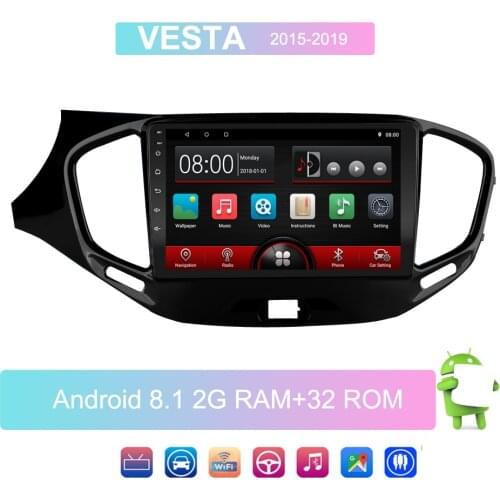 Android 8.1GO RAM 2G+ROM 32 Car Player GPS Navigation Multimedia For LADA Vesta Cross Sport Radio 2015 - 2018 2 din GPS car Mp5