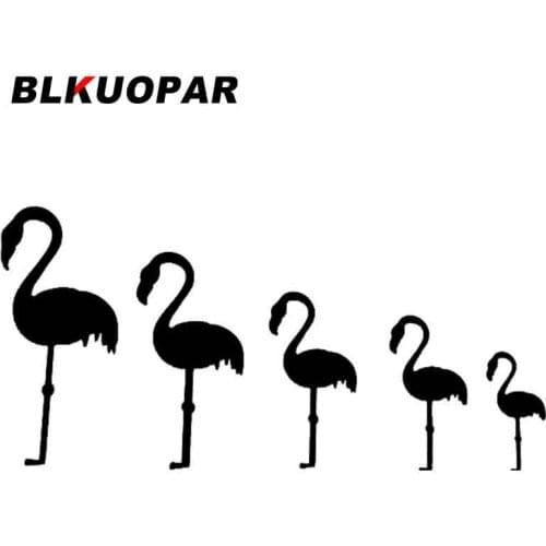 BLKUOPAR for Family Pink Flamingos Car Stickers Sunscreen Fashionable Decals Campervan Motorcycle Helmet Decor Car Styling
